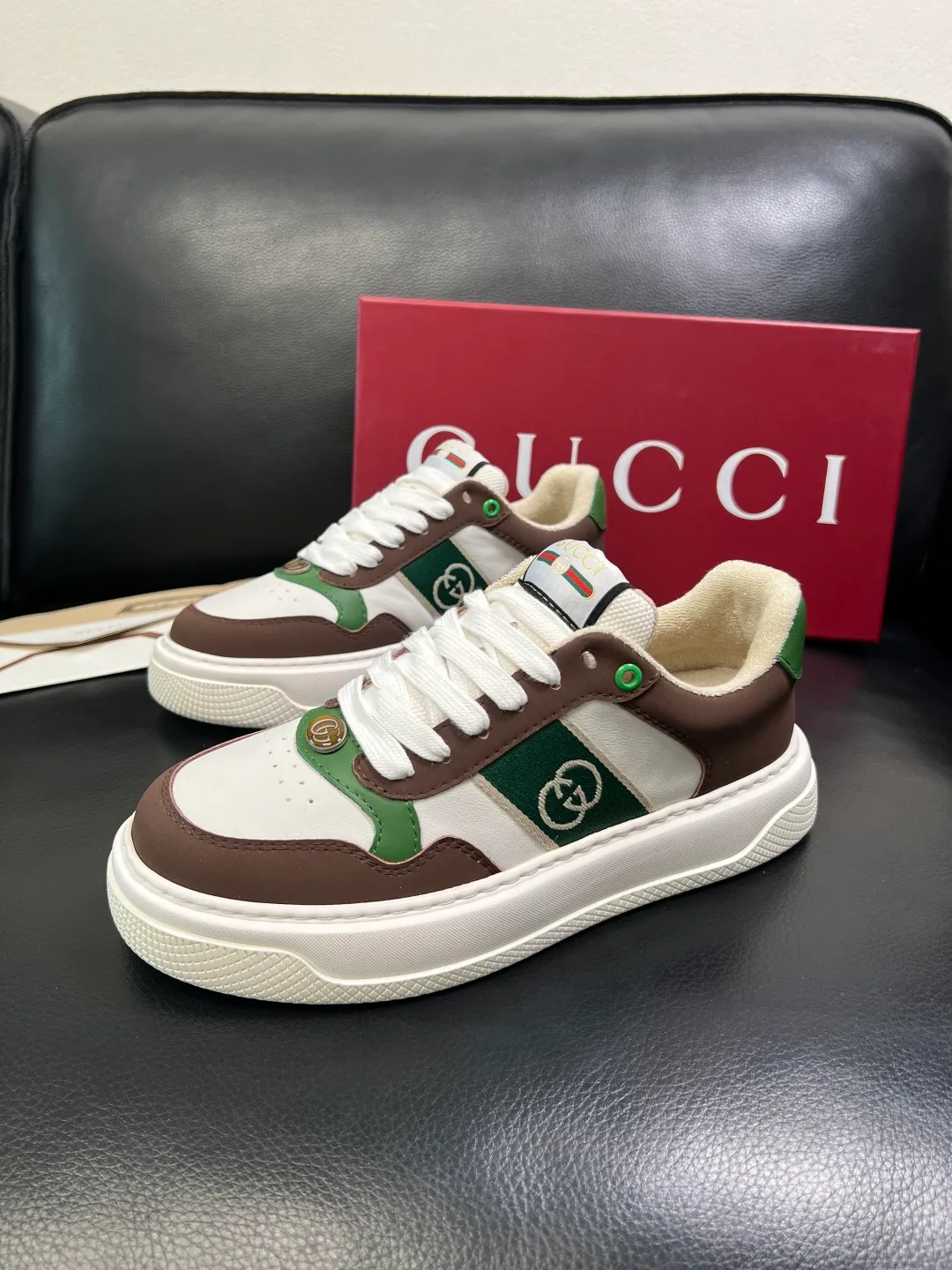 Men's shoes 💰780 Gucci high quality top crafts Gucci counter new original factory configuration, imported cowhide fabric from Italy, imported cowhide lining, breathable and comfortable, sole: original factory special supply original sole super comfortable, original factory and single goods, welcome to compare, code number 38-44 (customized 45)